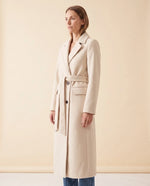 Quinn Long Coat for Women - Belted Double-Breasted Lapel