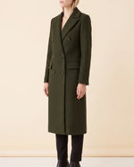 Rhea Long Coat for Women - Tailored Double-Breasted Longline