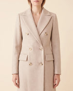 Rhea Long Coat for Women - Tailored Double-Breasted Longline