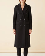 Rhea Long Coat for Women - Tailored Double-Breasted Longline