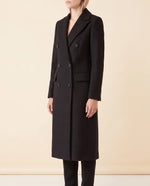 Rhea Long Coat for Women - Tailored Double-Breasted Longline