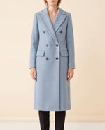 Rhea Long Coat for Women - Tailored Double-Breasted Longline