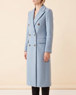 Rhea Long Coat for Women - Tailored Double-Breasted Longline