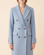 Rhea Long Coat for Women - Tailored Double-Breasted Longline