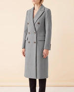Rhea Long Coat for Women - Tailored Double-Breasted Longline