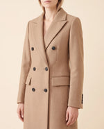 Rhea Long Coat for Women - Tailored Double-Breasted Longline