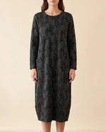 Sloane Midi Dress for Women - Long Sleeve Printed with Pockets