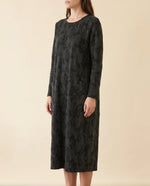 Sloane Midi Dress for Women - Long Sleeve Printed with Pockets