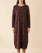 Sloane Midi Dress for Women - Long Sleeve Printed with Pockets