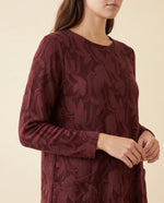 Sloane Midi Dress for Women - Long Sleeve Printed with Pockets