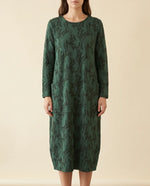 Sloane Midi Dress for Women - Long Sleeve Printed with Pockets