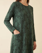 Sloane Midi Dress for Women - Long Sleeve Printed with Pockets