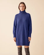 Tess Sweater Dress for Women - Turtleneck Long Sleeve Relaxed