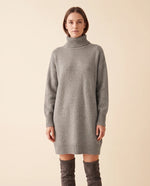 Tess Sweater Dress for Women - Turtleneck Long Sleeve Relaxed