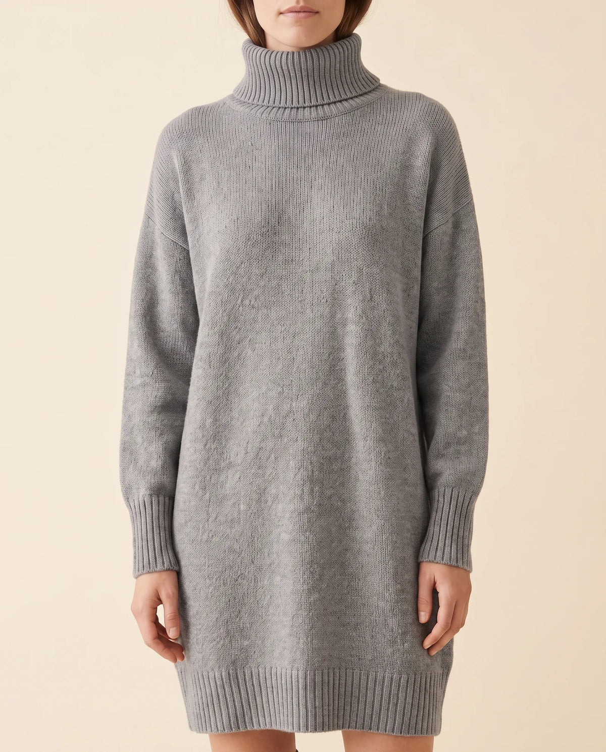 Tess Sweater Dress for Women - Turtleneck Long Sleeve Relaxed