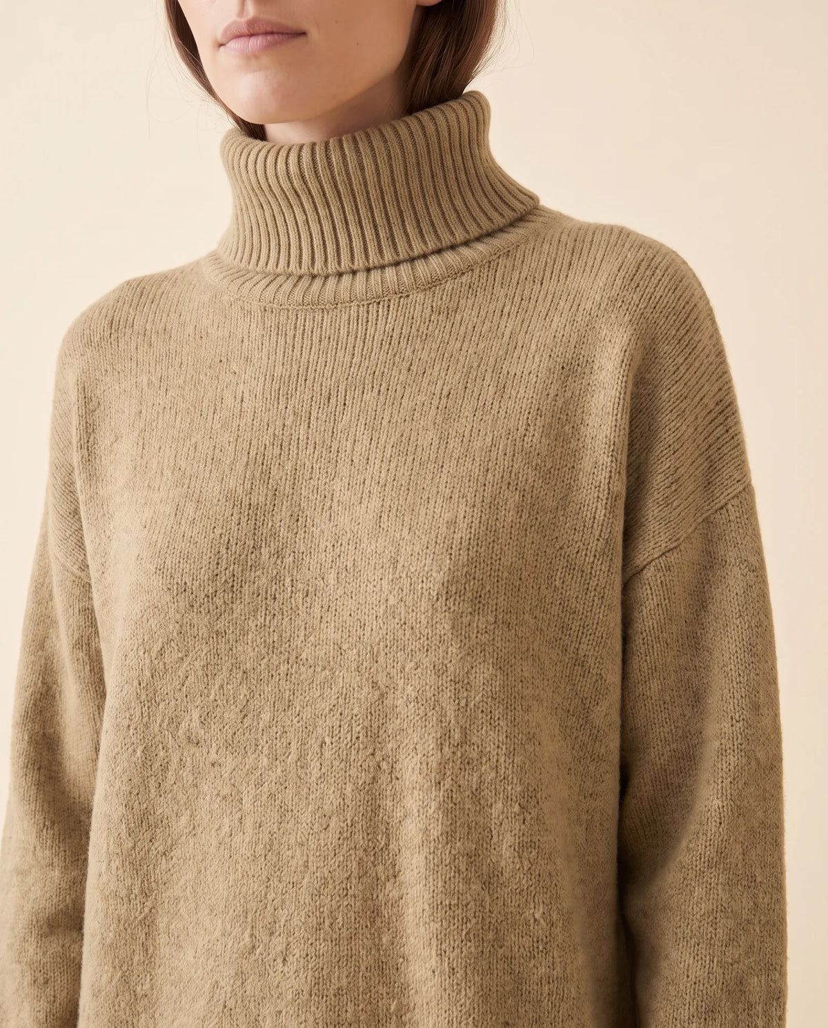 Tess Sweater Dress for Women - Turtleneck Long Sleeve Relaxed