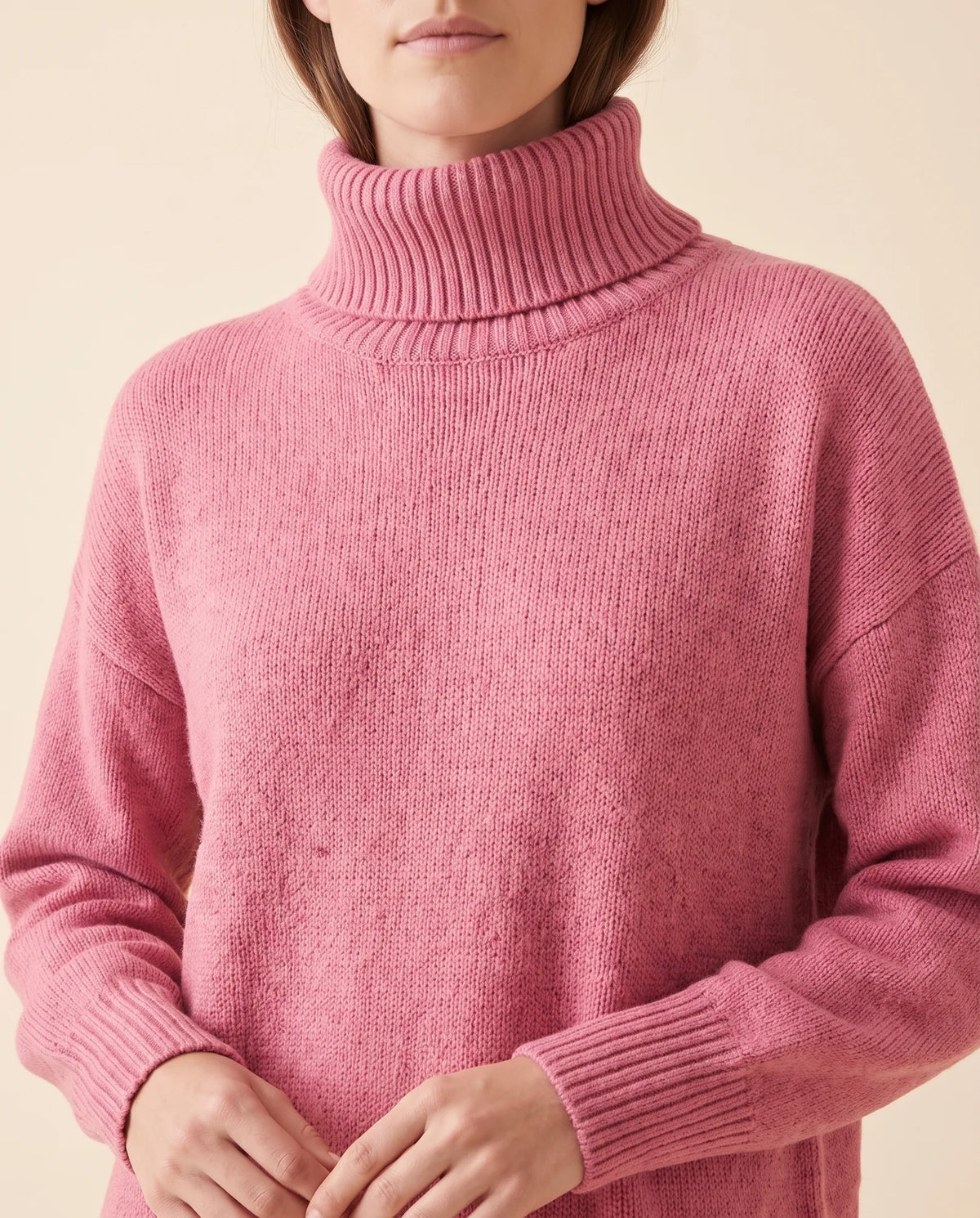 Tess Sweater Dress for Women - Turtleneck Long Sleeve Relaxed