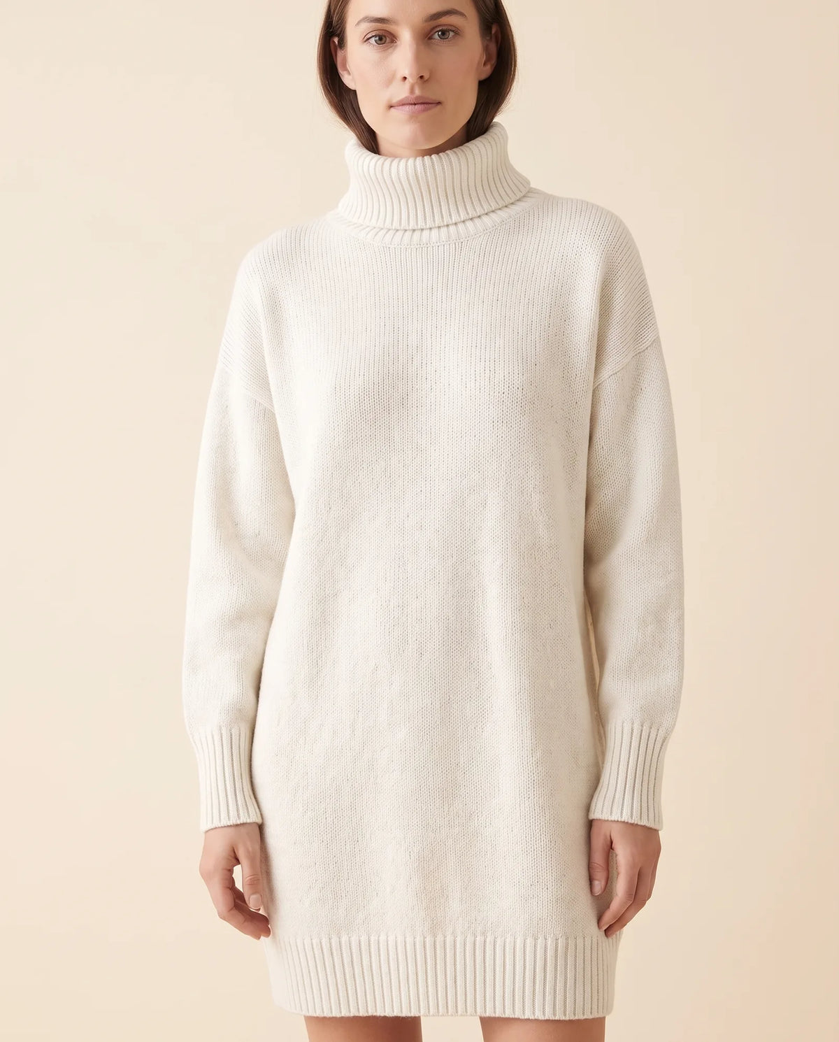 Tess Sweater Dress for Women - Turtleneck Long Sleeve Relaxed
