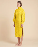 Viola Sweater Dress for Women - Cable Knit Turtleneck Midi
