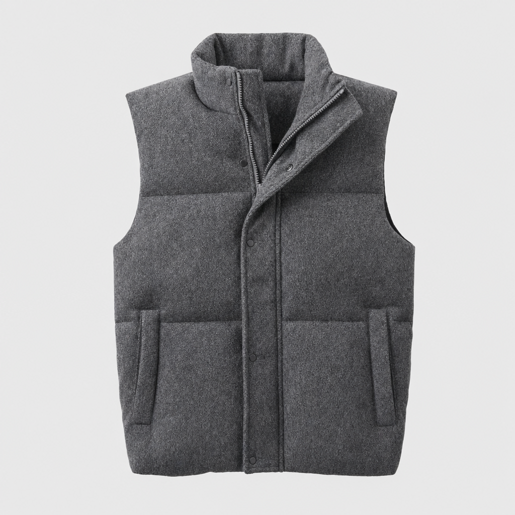 Aylsham Wool-Look Gilet in dark grey