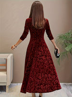 Karin Floral Velvet Occasion Dress