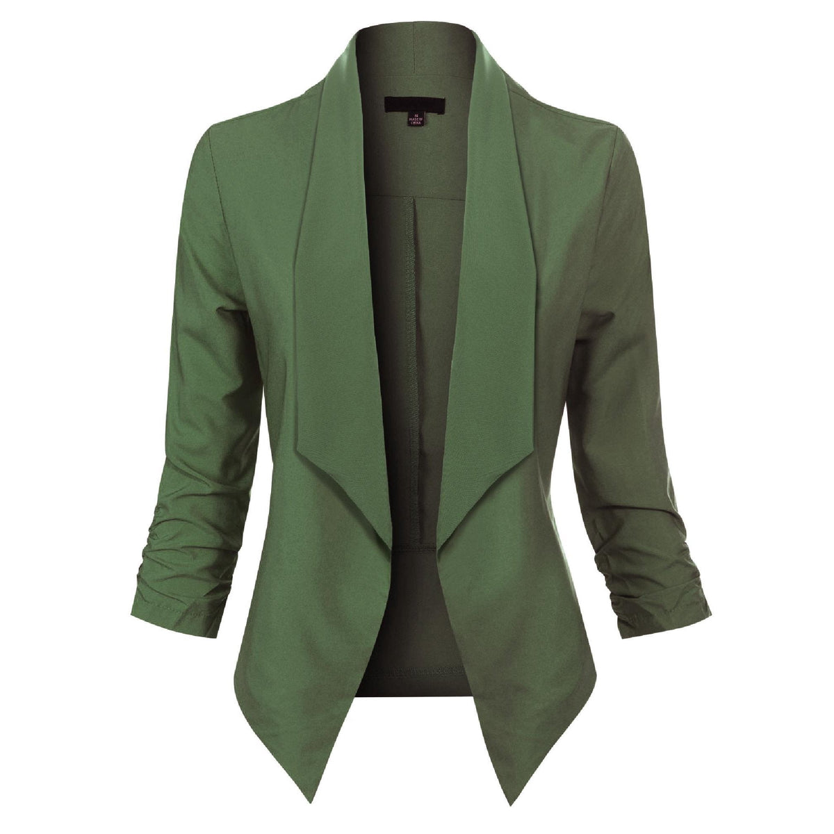 Susanne Open-Front Long-Sleeve Blazer