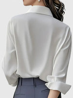 Anja Satin Button-Up Blouse