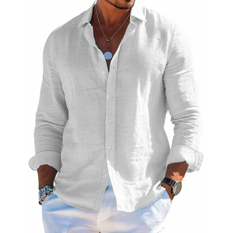 Hagen Casual Long-Sleeve Button-Up Shirt