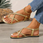Julia Spring Woven Flat Sandals