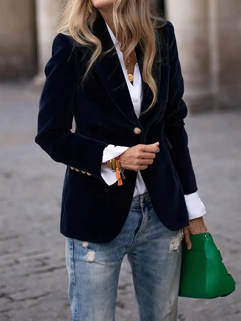 Sabina Classic One-Button Blazer
