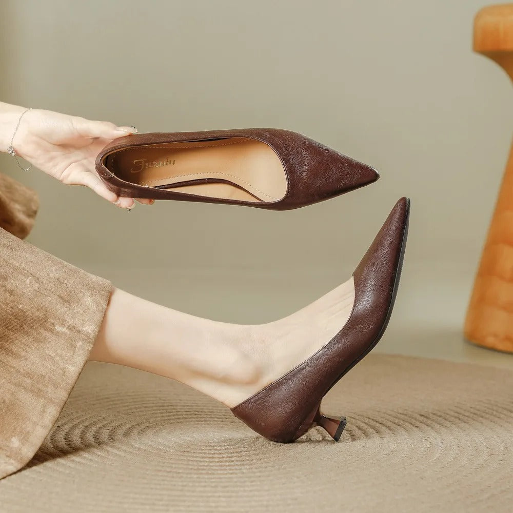 Pauline Pointed Toe Low Heel Pumps