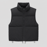 Beckford Cropped Puffer Vest in black