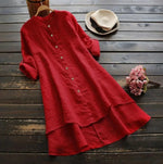 Katharina Linen Shirtdress with Asymmetric Hem