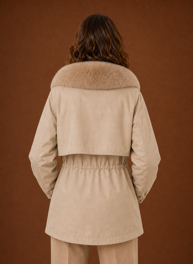 Women's Parka Jacket - Faux Fur Hooded Winter Coat | Areleon