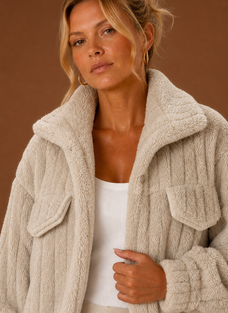Women's Winter Coat - Oversized Teddy Jacket | Areleon