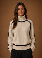 Women's Wool Blend Turtleneck Knit Sweater | Areleon
