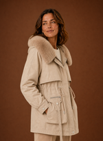 Women's Parka Jacket - Faux Fur Hooded Winter Coat | Areleon
