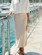 Old Money Silk Skirt