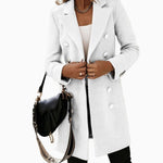 Amelie Double-Breasted Slim-Fit Long Coat