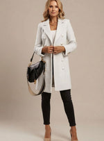 Amelie Double-Breasted Slim-Fit Long Coat