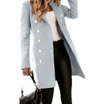 Amelie Double-Breasted Slim-Fit Long Coat