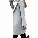 Amelie Double-Breasted Slim-Fit Long Coat