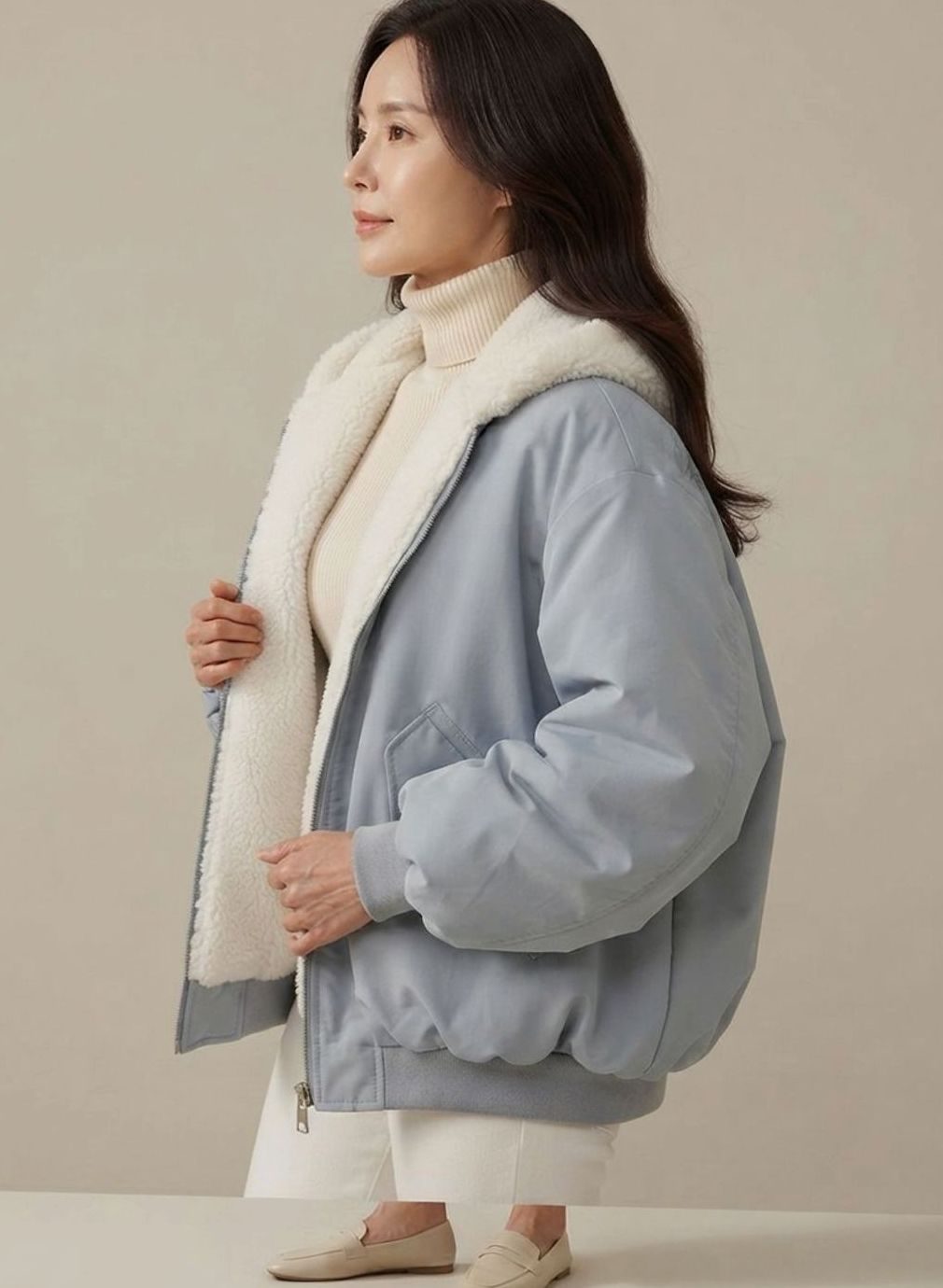 Greta Reversible Lined Bomber Jacket