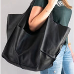 Charlotte Oversized Vegan Leather Tote Bag