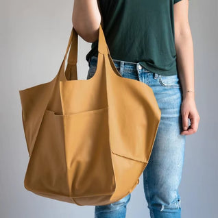 Charlotte Oversized Vegan Leather Tote Bag