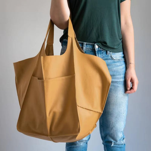 Charlotte Oversized Vegan Leather Tote Bag