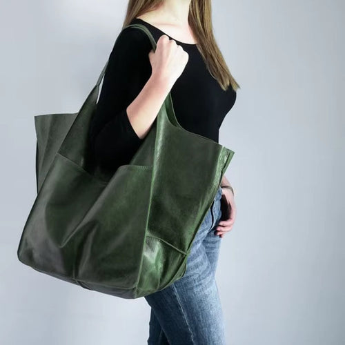 Charlotte Oversized Vegan Leather Tote Bag