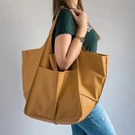 Charlotte Oversized Vegan Leather Tote Bag