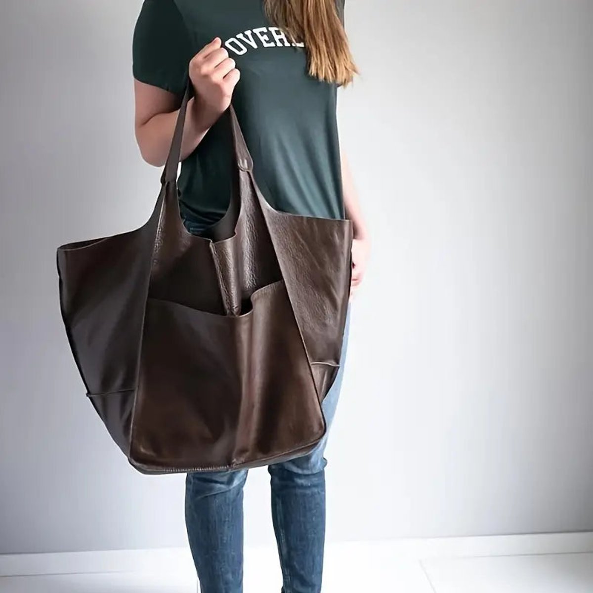 Charlotte Oversized Vegan Leather Tote Bag