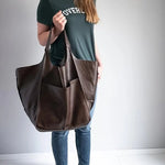 Charlotte Oversized Vegan Leather Tote Bag